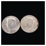 90% Silver Washington Pre-1965 Quarters - 2 Coins from 1964   1 Dollar Face Value  Tax Exempt Constitutional Currency