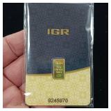 IGR Gold Bar  Fine Gold .999% - .5 grams