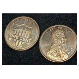 Copper 1 ounce Bullion minted 2017  2 Total Coins one ounce each  Lincoln and Lincoln  Taxable