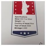 Thomas Jefferson 1 OZ Pure .999% Silver Chibi Coin  Tax Exempt  In Original packaging 2022