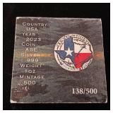 2023 (500 made) 1 OZ Pure .999% Silver Texas Strong in original Case  Gods Army  Tax Exempt