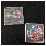 2023 (500 made) 1 OZ Pure .999% Silver Texas Strong in original Case  Gods Army  Tax Exempt