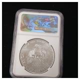 MS70  Elizabeth Jones 2017 First Day of Issue Silver Eagle - 99.9% pure silver One Troy Ounce  - Like new uncirculated! TAX EXEMPT  Bright and detailed