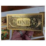 Large Lot of .9999999 Gold Paper Currency with Certificate -  Florida Gold Back -Entire set of Teenage Mutant Ninja Turtles and More!  See pics  Tax Exempt