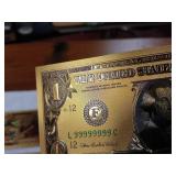 Large Lot of .9999999 Gold Paper Currency with Certificate -  Florida Gold Back -Entire set of Teenage Mutant Ninja Turtles and More!  See pics  Tax Exempt