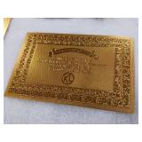 Large Lot of .9999999 Gold Paper Currency with Certificate -  Florida Gold Back -Entire set of Teenage Mutant Ninja Turtles and More!  See pics  Tax Exempt