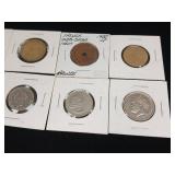 Large Mixed Lot of Foreign Coins  See Pics! - Very Old, some silver  tax exempt