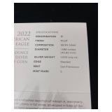 2022 American Eagle One Ounce Silver Proof Coin  US Mint  Pristine  Tax Exempt  In original box