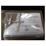 8.6 Grams .999% pure Silver  Authentic  Hand Crafted Aircraft  Tax Exempt -  P-51 Mustang  Serial # 265  2025