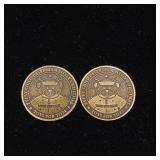 2 United States Marine Corps Toys For Tots Challenge Coins