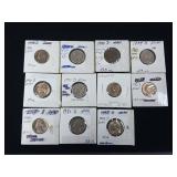 Large Lot mixed years Jefferson Nickels  11 Coins Total  Tax Exempt Constitutional Currency