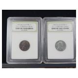 International Numismatic Bureau  2 total 1943  Lincoln Steel pennies -  Tax Exempt Constitutional Currency