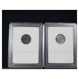 International Numismatic Bureau  2 total 1943  Lincoln Steel pennies -  Tax Exempt Constitutional Currency