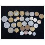 31 coins! Large Mixed Lot of Foreign Coins  See Pics!  tax exempt