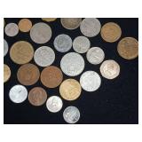 31 coins! Large Mixed Lot of Foreign Coins  See Pics!  tax exempt
