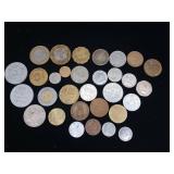 31 coins! Large Mixed Lot of Foreign Coins  See Pics!  tax exempt