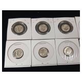 1959 (different mint marks) 90% Silver Dimes - 20 Coins Total  2 Dollars Face Value  Tax Exempt Constitutional Currency  all are 1959 bright and shiny