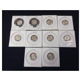 1959 (different mint marks) 90% Silver Dimes - 20 Coins Total  2 Dollars Face Value  Tax Exempt Constitutional Currency  all are 1959 bright and shiny