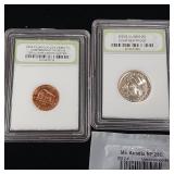 International Numismatic Bureau DCAM Proof 2003-s Illinois quarter  2009 P Lincoln Log Cabin Commemerotive BU  Uncirculated Arcadia  tax exempt