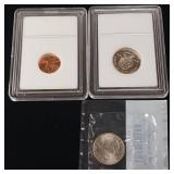 International Numismatic Bureau DCAM Proof 2003-s Illinois quarter  2009 P Lincoln Log Cabin Commemerotive BU  Uncirculated Arcadia  tax exempt