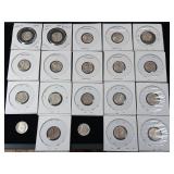 Many 1959 and a few mixed years 90% Silver Dimes - 20 Coins Total  2 Dollars Face Value  Tax Exempt Constitutional Currency