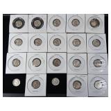 Many 1959 and a few mixed years 90% Silver Dimes - 20 Coins Total  2 Dollars Face Value  Tax Exempt Constitutional Currency