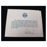 Uncirculated Half Dollar Proofs  2 coins  1983 Kennedy  1982 George Washington Commemorative 90% Silver Half Dollar  tax exempt