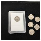 Lot of 6 Coins  Buffalo Head Nickels  Mixed Years  Tax Exempt
