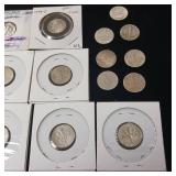 Lot of 14 90% Silver Roosevelt Dimes  Mixed Years  Some Uncirculated  Tax Exempt  14 coins total