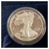 Uncirculated 1994 .999% American Silver Eagle  Brilliant and detailed  Tax Exempt  In original gift box