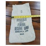 8 x 17 Inch canvas money bag  to put all your winnings in!  Federal Reserve Bank #5