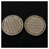 2 Uncirculated Bullion Coins  2 troy ounces total  OPM Metals  .999% silver tax exempt -  Made in the USA