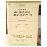 Threshold - Two Harbors 15" Patio Tabletop Fireplace Black