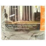 Sunblk Total Blackout Panel Pair 2 Pack Maxwell Grey Curtains 52in/84in