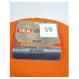 T.E.K. Classic Thermal Beanie, Orange & Black