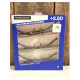 Foster Grant Design Optics Metal Reading Glasses +2.50