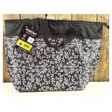 Igloo Cooler Tote Bag Black White Silhouette Tropical Print