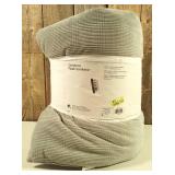 Full/Queen Corduroy Plaid Comforter Gray - Room Essentials