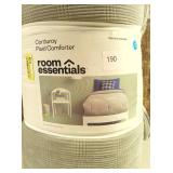 Twin/XL Twin Corduroy Plaid Comforter Gray - Room Essentials