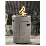 25" Pipestone Outdoor Column Fire Pit Gray - Threshold™