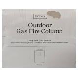 25" Pipestone Outdoor Column Fire Pit Gray - Threshold™