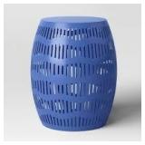 Metal Cutout Round Patio Accent Table - Room Essentials™ - Blue