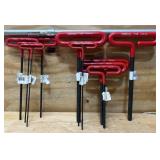 Eklind Cushion Grip Hex T-Handle Keys lot of 11