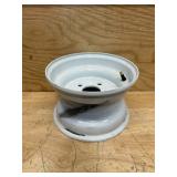 white painted steel wheel rim