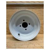 white painted steel wheel rim