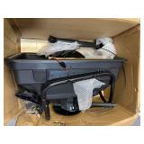 12-Volt ATV Hitch Mount Receiver 125 lbs. Grass, Seed, Fertilizer Spreader (sold as is)