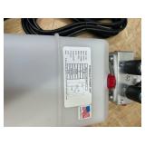 12V DC double-acting hydraulic power unit with an 8-quart plastic reservoir (untested)