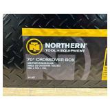 Northern Tool Slim Low Profile Crossover Truck Tool Box - Aluminum, Gloss Black, Paddle Latches, 69in. x 12in. x 13in. (Sold as is)