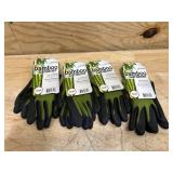 Bellingham Bamboo Gardener Unisex Palm-dipped Gardening Gloves Green S (lot of 4)