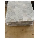 Stone Decorative Accents Mist Marble Hexagon Mosaic Tile Sheets - 14 Sheets